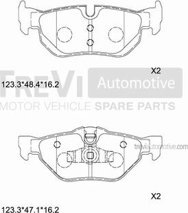 Trevi Automotive PF1268 - Kit pastiglie freno, Freno a disco autozon.pro