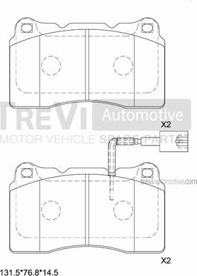 Trevi Automotive PF1262 - Kit pastiglie freno, Freno a disco autozon.pro