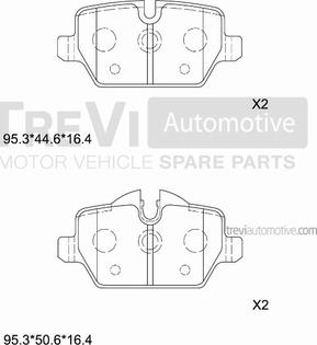 Trevi Automotive PF1267 - Kit pastiglie freno, Freno a disco autozon.pro