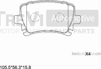 Trevi Automotive PF1203 - Kit pastiglie freno, Freno a disco autozon.pro