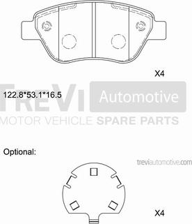 Trevi Automotive PF1218 - Kit pastiglie freno, Freno a disco autozon.pro