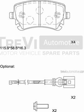 Trevi Automotive PF1213 - Kit pastiglie freno, Freno a disco autozon.pro