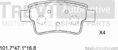 Trevi Automotive PF1284 - Kit pastiglie freno, Freno a disco autozon.pro