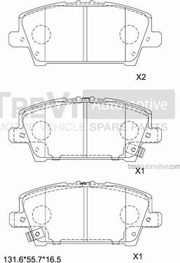 Trevi Automotive PF1285 - Kit pastiglie freno, Freno a disco autozon.pro