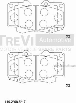 Trevi Automotive PF1283 - Kit pastiglie freno, Freno a disco autozon.pro