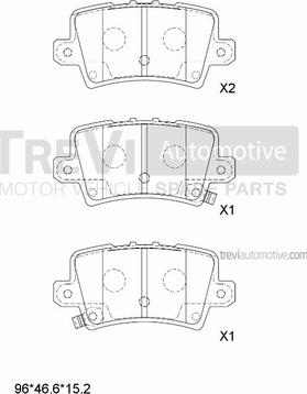 Trevi Automotive PF1287 - Kit pastiglie freno, Freno a disco autozon.pro