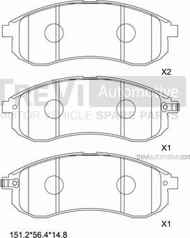 Trevi Automotive PF1230 - Kit pastiglie freno, Freno a disco autozon.pro