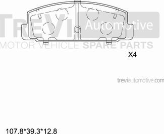 Trevi Automotive PF1238 - Kit pastiglie freno, Freno a disco autozon.pro