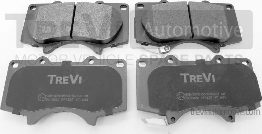 Trevi Automotive PF1227 - Kit pastiglie freno, Freno a disco autozon.pro