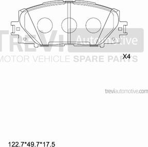 Trevi Automotive PF1274 - Kit pastiglie freno, Freno a disco autozon.pro