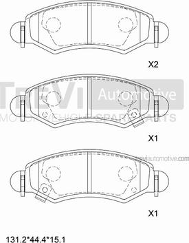 Trevi Automotive PF1270 - Kit pastiglie freno, Freno a disco autozon.pro