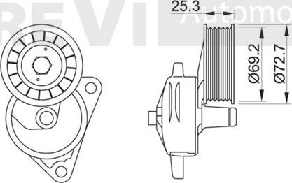 Trevi Automotive TA1493 - Tendicinghia, Cinghia Poly-V autozon.pro