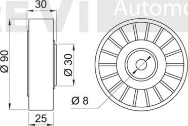 Trevi Automotive TA1453 - Galoppino / Guidacinghia, Cinghia Poly-V autozon.pro