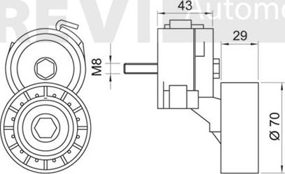 Trevi Automotive TA1507 - Tendicinghia, Cinghia Poly-V autozon.pro