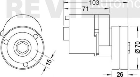 Trevi Automotive TA1519 - Tendicinghia, Cinghia Poly-V autozon.pro