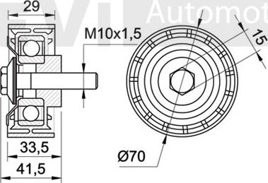 Trevi Automotive TA1518 - Galoppino / Guidacinghia, Cinghia Poly-V autozon.pro