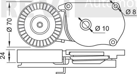 Trevi Automotive TA1586 - Tendicinghia, Cinghia Poly-V autozon.pro