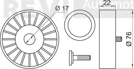 Trevi Automotive TA1526 - Galoppino / Guidacinghia, Cinghia Poly-V autozon.pro