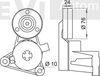 Trevi Automotive TA1522 - Tendicinghia, Cinghia Poly-V autozon.pro