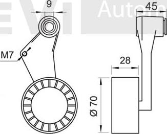 Trevi Automotive TA1527 - Galoppino / Guidacinghia, Cinghia Poly-V autozon.pro