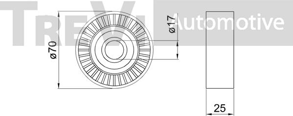 Trevi Automotive TA1604 - Galoppino / Guidacinghia, Cinghia Poly-V autozon.pro