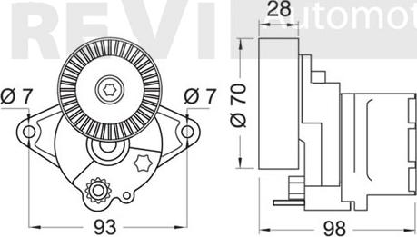 Trevi Automotive TA1616 - Tendicinghia, Cinghia Poly-V autozon.pro