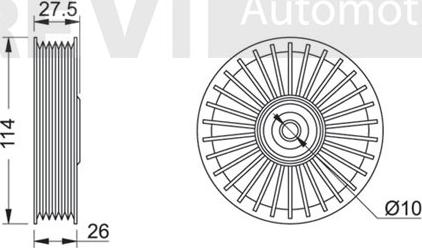 Trevi Automotive TA1194 - Galoppino / Guidacinghia, Cinghia Poly-V autozon.pro