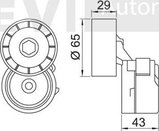 Trevi Automotive TA1105 - Tendicinghia, Cinghia Poly-V autozon.pro