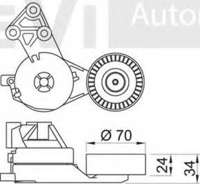 Trevi Automotive TA1171 - Tendicinghia, Cinghia Poly-V autozon.pro