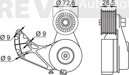 Trevi Automotive TA1865 - Tendicinghia, Cinghia Poly-V autozon.pro