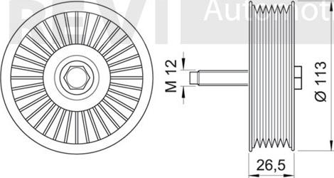 Trevi Automotive TA1807 - Galoppino / Guidacinghia, Cinghia Poly-V autozon.pro