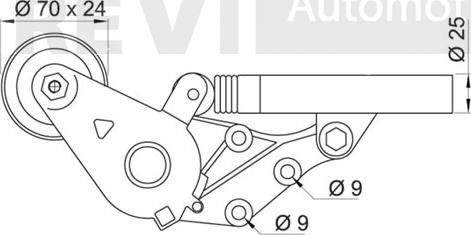 Trevi Automotive TA1244 - Tendicinghia, Cinghia Poly-V autozon.pro