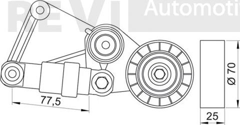 Trevi Automotive TA1208 - Tendicinghia, Cinghia Poly-V autozon.pro