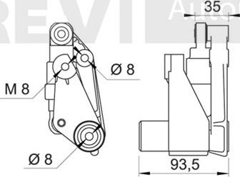 Trevi Automotive TA1217 - Tendicinghia, Cinghia Poly-V autozon.pro