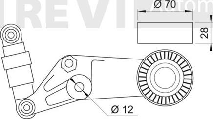 Trevi Automotive TA1278 - Tendicinghia, Cinghia Poly-V autozon.pro