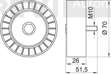 Trevi Automotive TA1744 - Galoppino / Guidacinghia, Cinghia Poly-V autozon.pro