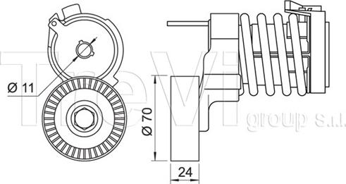 Trevi Automotive TA1751 - Tendicinghia, Cinghia Poly-V autozon.pro