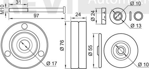 Trevi Automotive TA1700 - Galoppino / Guidacinghia, Cinghia Poly-V autozon.pro