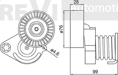 Trevi Automotive TA2093 - Tendicinghia, Cinghia Poly-V autozon.pro