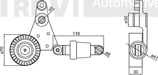 Trevi Automotive TA2045 - Tendicinghia, Cinghia Poly-V autozon.pro