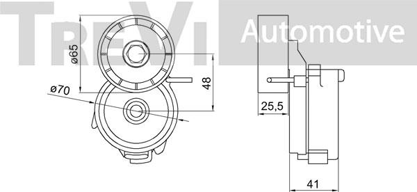 Trevi Automotive TA2047 - Tendicinghia, Cinghia Poly-V autozon.pro