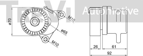 Trevi Automotive TA2168 - Tendicinghia, Cinghia Poly-V autozon.pro