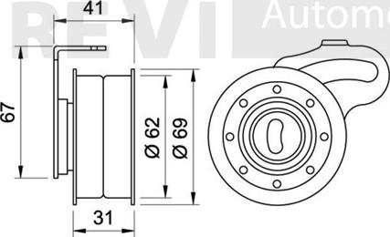 Trevi Automotive TD1493 - Rullo tenditore, Cinghia dentata autozon.pro