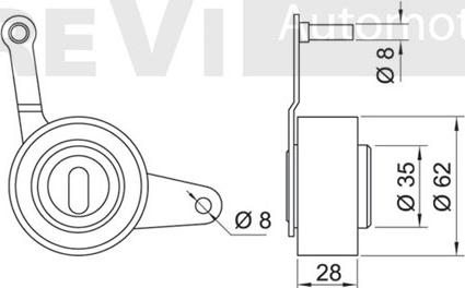 Trevi Automotive TD1543 - Rullo tenditore, Cinghia dentata autozon.pro