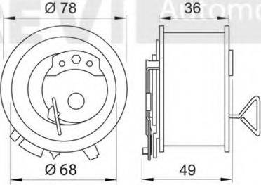 Trevi Automotive TD1559 - Rullo tenditore, Cinghia dentata autozon.pro