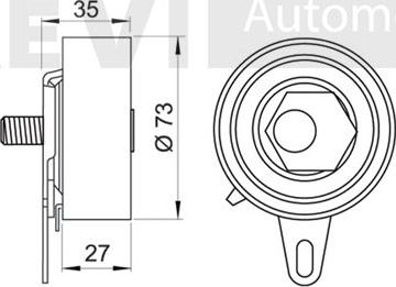 Trevi Automotive TD1556 - Rullo tenditore, Cinghia dentata autozon.pro