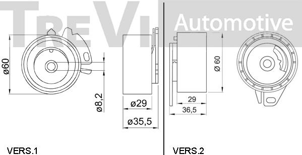 Trevi Automotive TD1505 - Rullo tenditore, Cinghia dentata autozon.pro