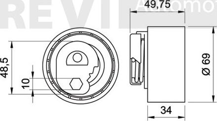 Trevi Automotive TD1521 - Rullo tenditore, Cinghia dentata autozon.pro