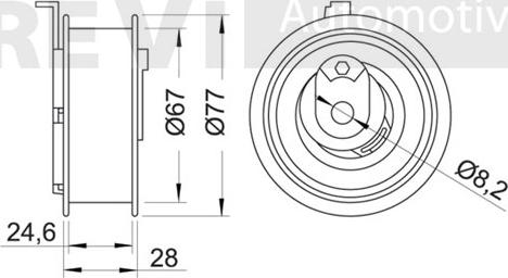 Trevi Automotive TD1654 - Rullo tenditore, Cinghia dentata autozon.pro