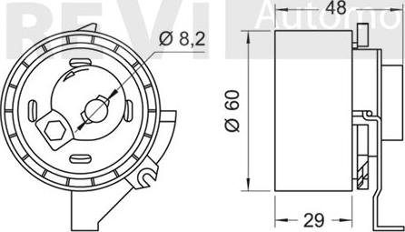 Trevi Automotive TD1655 - Rullo tenditore, Cinghia dentata autozon.pro